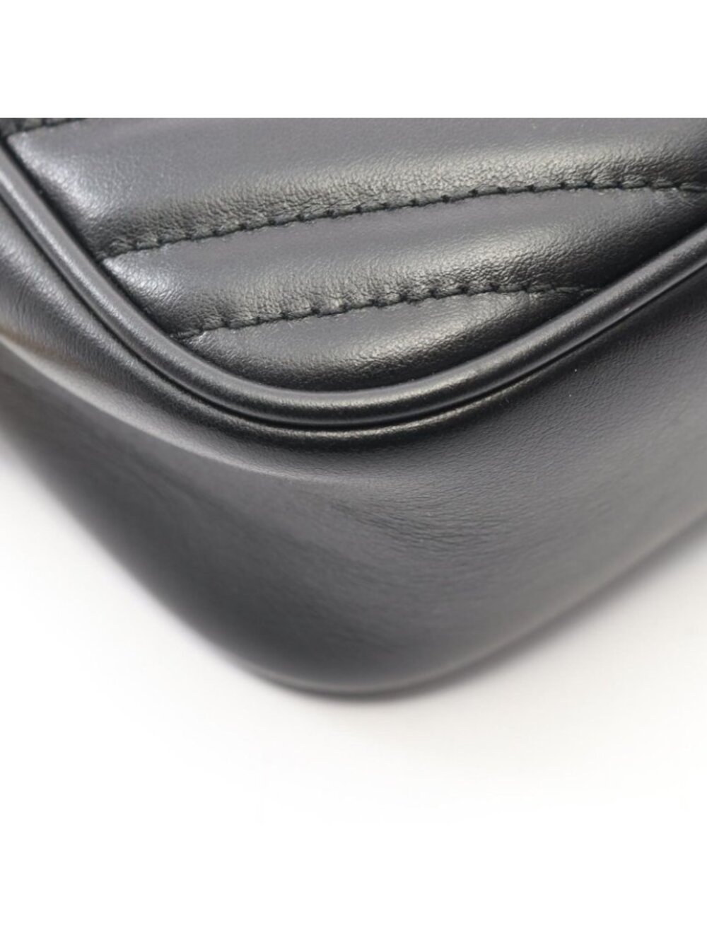 Gucci Shoulder Bag GG Marmont Black Leather - Picture 6 of 7